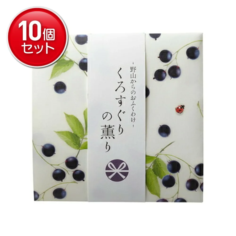 【最安挑戦!まとめ買い×10点セット】お香 インセンス 「野山からのおふくわけ くろすぐりの薫り スティック12本入」 (4902125386242)