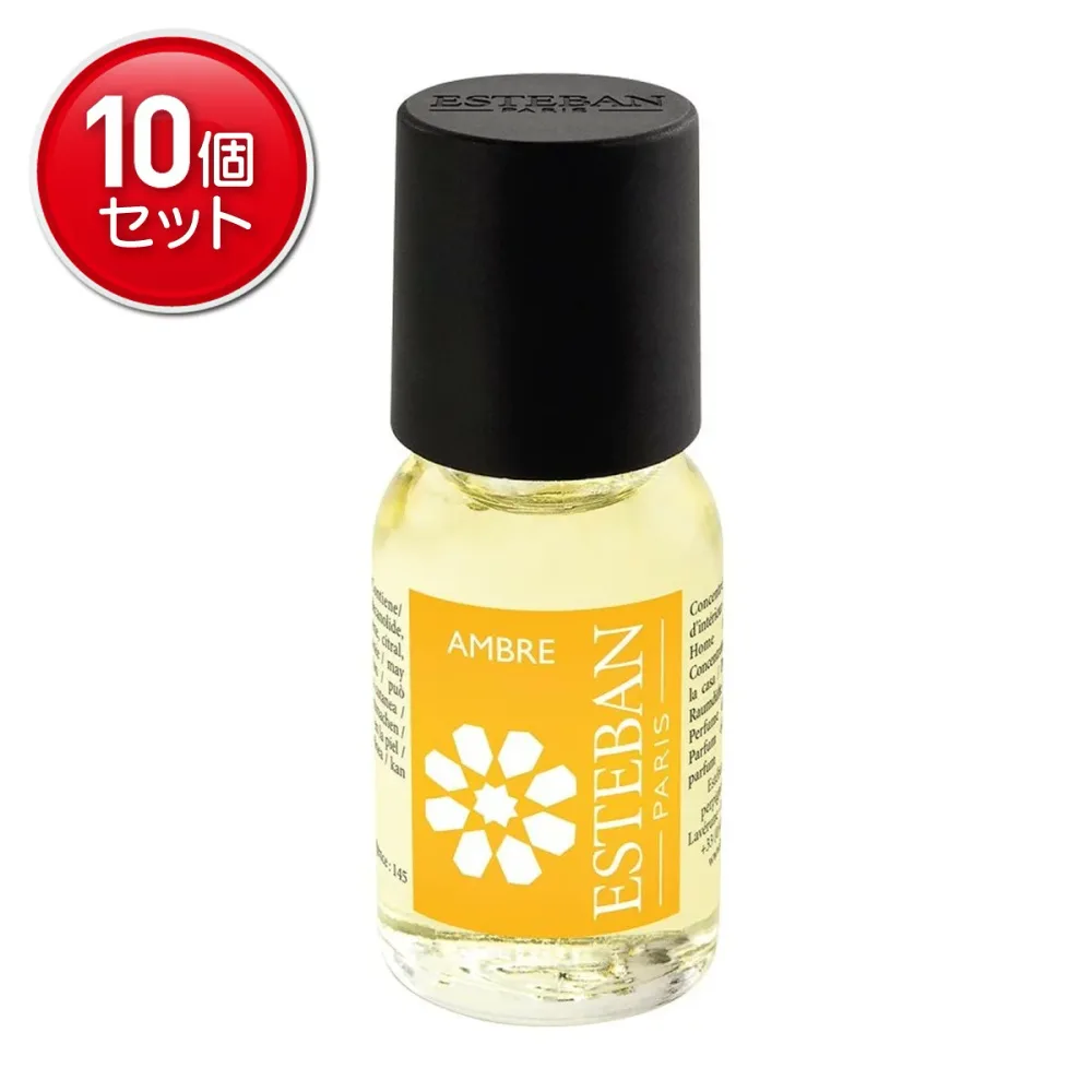 【最安挑戦!まとめ買い×10点セット】日本香堂 ESTEBAN エステバン 「アンバー インテリアフレグランスオイル15ml」 (4902125535367)