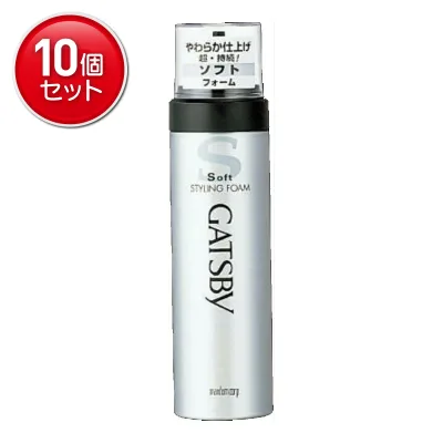 【最安挑戦!まとめ買い×10点セット】マンダム ギャツビー スタイリングフォーム ソフト 185g( 4902806583212 )
