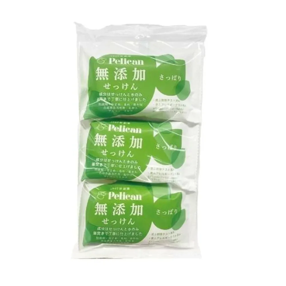 【送料込・まとめ買い×5個セット】ペリカン石鹸 無添加せっけん さっぱり 100g×3個入
