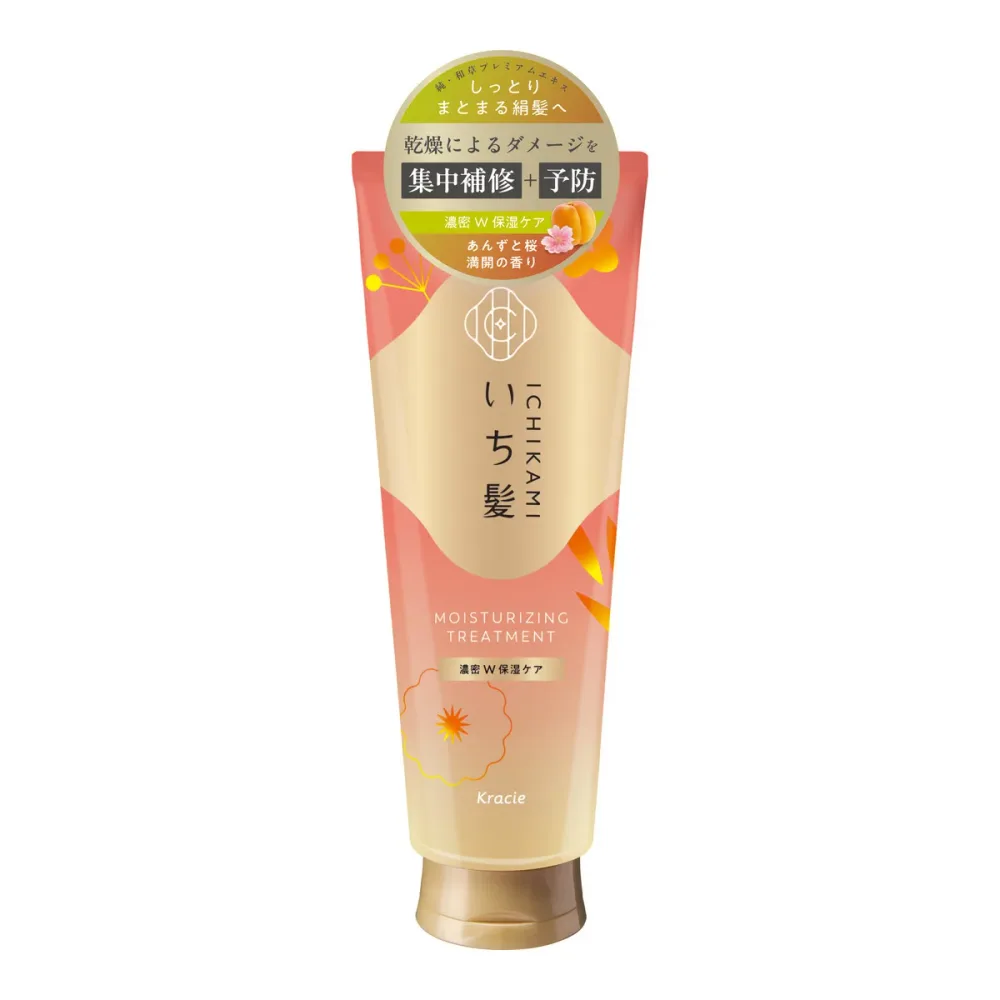 【送料込・まとめ買い×10個セット】いち髪 濃密W保湿ケア トリートメント ほろ甘いあんずと上品な桜満開の香り 230g