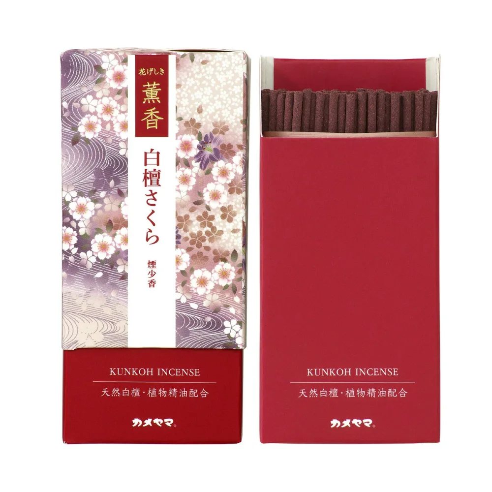 【×8個 配送おまかせ】カメヤマ 花げしき 薫香 ミニ 白檀さくら 50g お線香