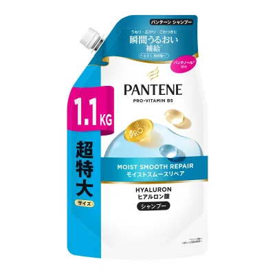 【送料込・まとめ買い×5個セット】P&G パンテーン モイスト スムース リペアシャンプー つめかえ 超特大 1100g