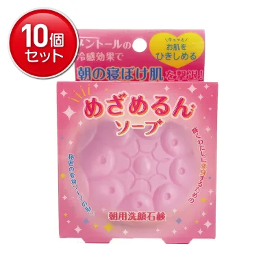 【最安挑戦!まとめ買い×10点セット】ペリカン石鹸 朝用 洗顔石鹸 めざめるんソープ 90g 洗顔石けん