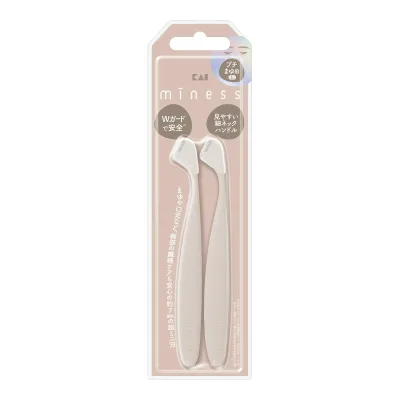 【まとめ買い×3点セット】貝印 miness プチ まゆ用 カミソリ L 2本入