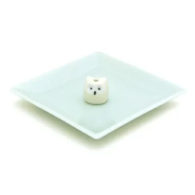 【まとめ買い×3点セット】陶器香皿&ミミズク香立