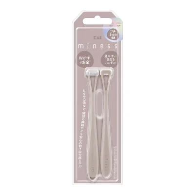 【×4個 送料込】貝印 miness プチ まゆ用 カミソリ T 2本入
