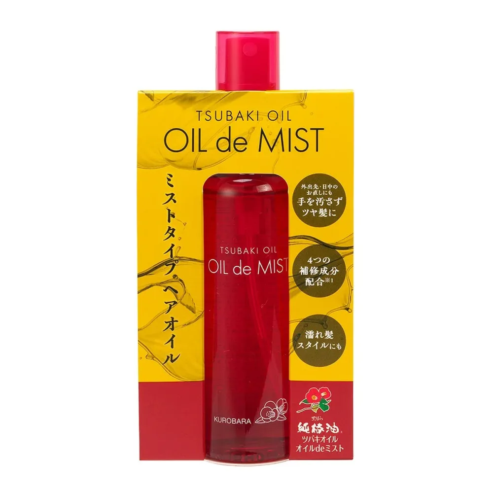【送料込・まとめ買い×5個セット】ツバキオイル オイルdeミスト 80mL ヘアオイル 黒ばら本舗