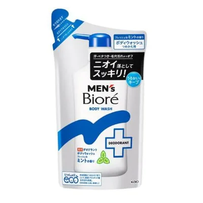 【送料込・まとめ買い×5個セット】メンズビオレ 薬用 デオドラント ボディウォッシュ フレッシュなミントの香り つめかえ用 360mL ボディソープ 花王