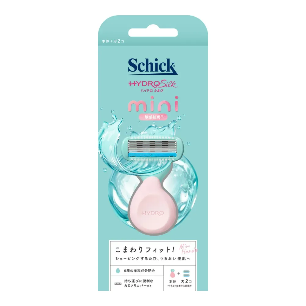 【送料込・まとめ買い×60個セット】シック ハイドロシルク 敏感肌用 ホルダー mini 本体 + 刃 2コ Schick
