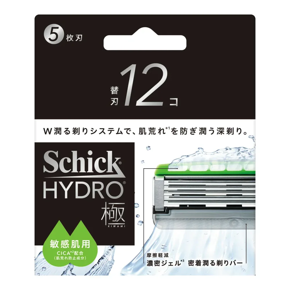 【配送おまかせ】シック ハイドロ 極 敏感肌 替刃 12コ Schick 男性用 髭剃り 1個