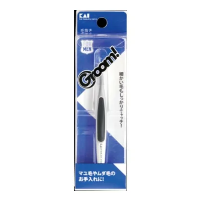 【夜の市★合算2千円超で送料無料対象】貝印 HC3021 Groom! 毛抜き 男性用