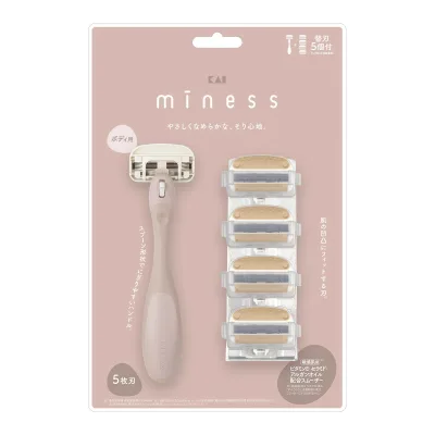 【送料込・まとめ買い×24個セット】miness ボディ用 カミソリ クラブパック 貝印