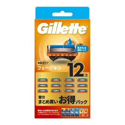 ジレット フュージョン パワー 替刃 12コ P&G T字 カミソリ 替え刃