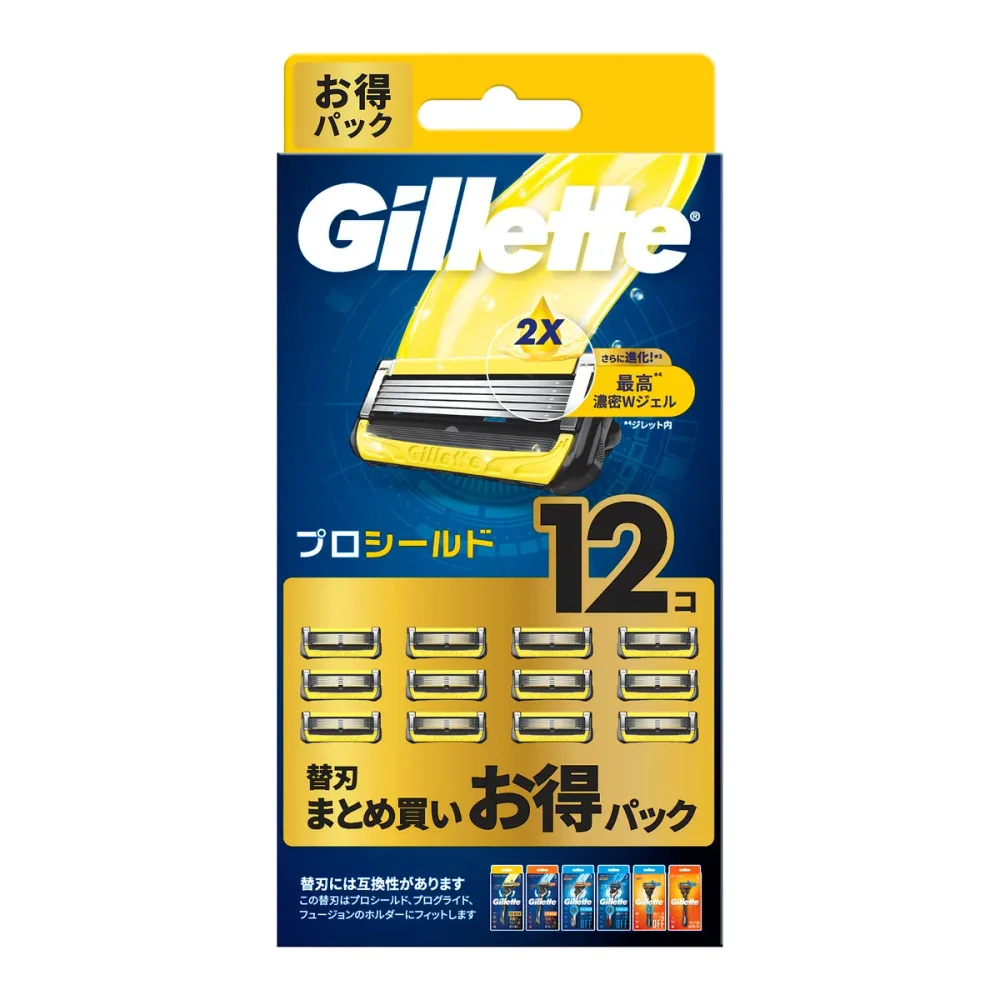 【送料込・まとめ買い×10個セット】ジレット プロ シールド 替刃 12コ P&G T字 カミソリ 替え刃