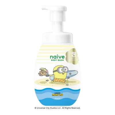 【送料込・まとめ買い×3個セット】ナイーブ 泡で出てくる ボディソープ ミニオン ポンプ 本体 600mL クラシエ