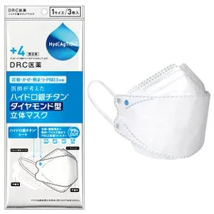+4 ハイドロ銀チタン ダイヤモンド型立体マスク 4573407434816 ※9月上旬ごろより出荷