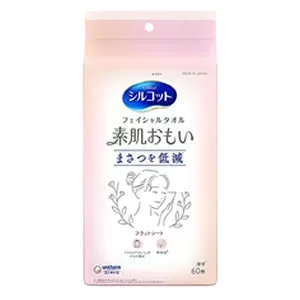 16個セット ユニ・チャーム シルコットフェイシャルタオル素肌おもい 60枚 4903111060122