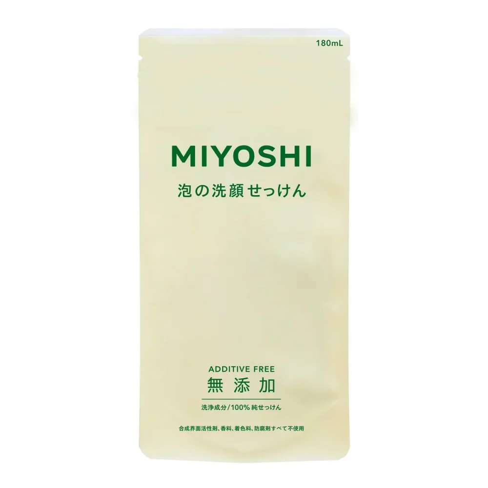 【送料込】ミヨシ石鹸 ミヨシ無添加 泡の洗顔せっけん 詰替え 180ml 1個