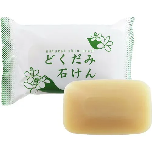 【送料込】 ちのしお社 ナチュラルスキンソープ どくだみ石けん 130g ×5個セット