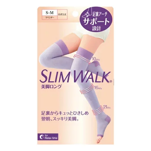【送料込】ピップ スリムウォーク 美脚ロング ラベンダー S-M 1足入 1個