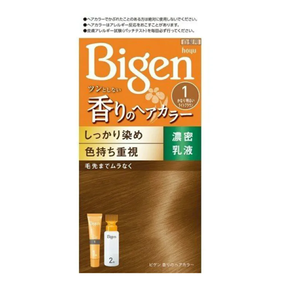 【送料込・まとめ買い×3個セット】 ホーユー ビゲン 香りのヘアカラー 乳液 1 かなり明るいライトブラウン 1個