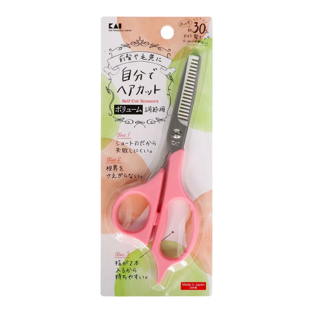 【送料込・まとめ買い×120個セット】貝印 KQ3201 自分でヘアカット セルフ用 スキバサミ