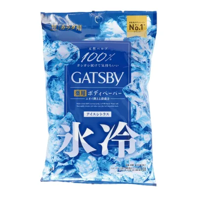 【送料込】マンダム ギャツビー 薬用 ボディペーパー 氷冷 アイスシトラス 10枚入 1個