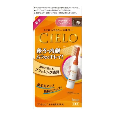 【送料込】ホーユー シエロ ヘアカラー EX ミルキー 1PK かなり明るいピンクブラウン 白髪用 125g 1個