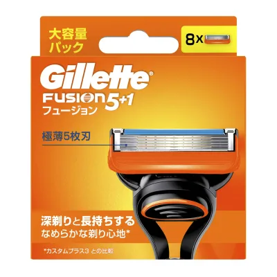 【送料込・まとめ買い×40個セット】P&G ジレット フュージョン マニュアル 替刃 8B 8個入