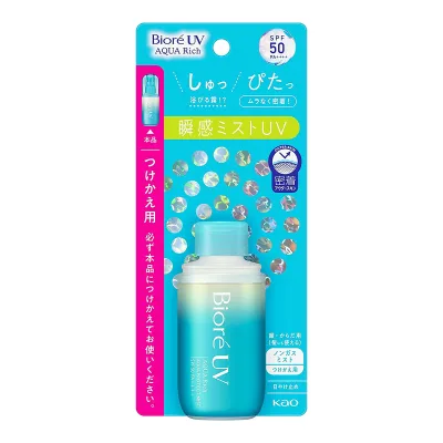 【送料込】 花王 ビオレUV アクアリッチ アクアプロテクトミスト つけかえ用 60mL SPF50 PA++++ 1個