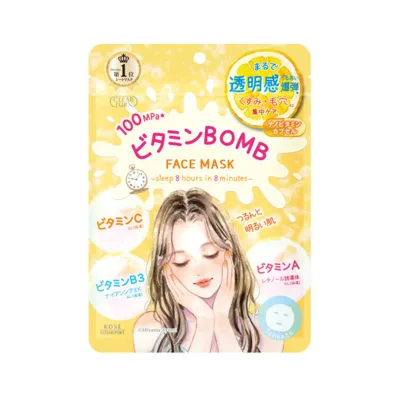 【送料込】コーセーコスメポート クリアターン ビタミンBOMB マスク 7枚入 フェイスマスク シートマスク 1個