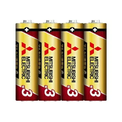 【送料込・まとめ買い×100個セット】三菱電機 MITSUBISHI アルカリ乾電池G 単3型 4本パック LR6GR/4S