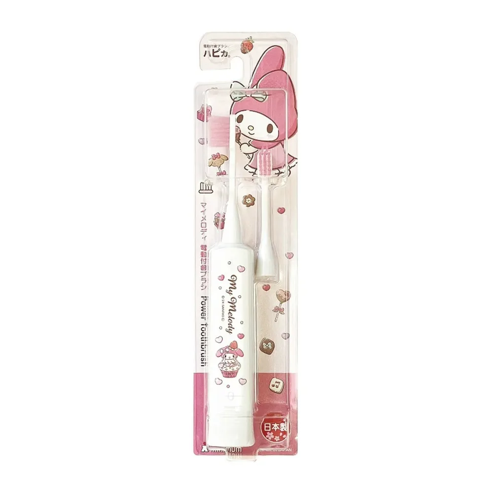 【×5個 配送おまかせ】ミニマム ハピカ マイメロディ ホワイト DBK-5WMM 電動歯ブラシ 替えブラシ付