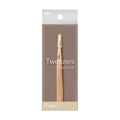 【×4個 配送おまかせ】貝印 HC3905 Givglow ツィザー TWEEZERS CHAMPAGNEGOLD シャンパンゴールド 毛抜き