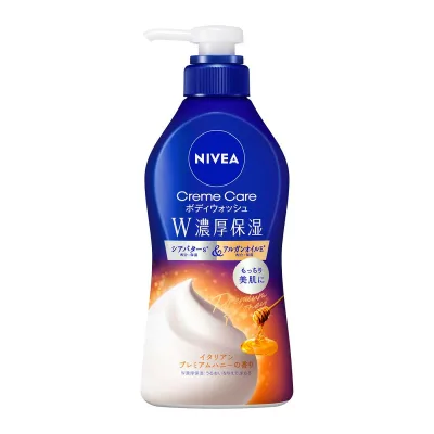 【送料込】花王 ニベア クリームケア 液体 ボディウォッシュ W濃厚保湿 イタリアン プレミアムハニーの香り ポンプ 本体 460mL 1個