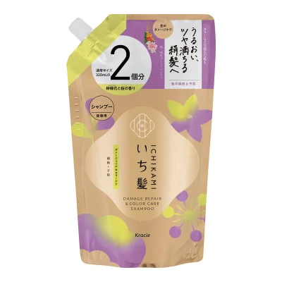 【送料込・まとめ買い×12個セット】いち髪 ダメージリペア & カラーケア シャンプー 詰替用 2回分 640mL