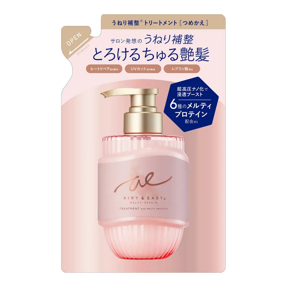 【送料込・まとめ買い×24個セット】コスメテックスローランド エアリー & イージー メルティリペア トリートメント レフィル 400ml つめかえ