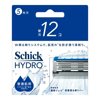 【×2個 配送おまかせ】シック ハイドロ 普通肌 替刃 12コ Schick 男性用 髭剃り