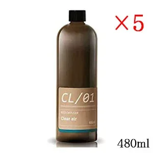 阪和 メルシーユー リードディフューザー MRUS-50-CL 詰替用オイル 480ml クリアエアー ×5セット