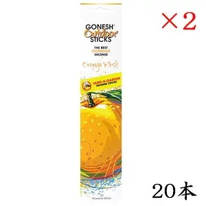 ガーネッシュ GONESH incense 20 sticks OUTDOOR ORANGE FLASH ×2セット
