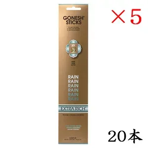 ガーネッシュ GONESH incense 20 sticks EXTRARICH RAIN ×5セット