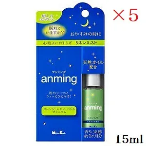 日本香堂 アンミング リネンミスト 15ml ×5セット