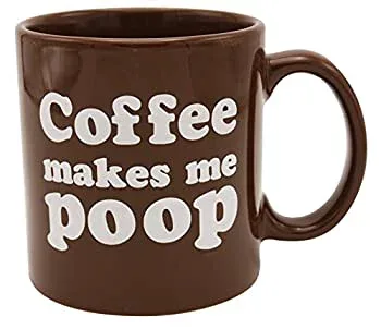【中古】【39shop】【輸入品・未使用】Attitude★mug coffee makes me poop - 22 oz by Island Dogs(新古品)