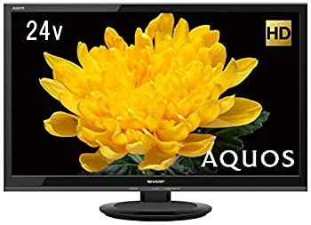 【中古】【39shop】シャープ★24V型 液晶 テレビ AQUOS LC-24P5-B ハイビジョン 外付HDD対応(裏番組録画) ブラック 2017年モデル(良い)