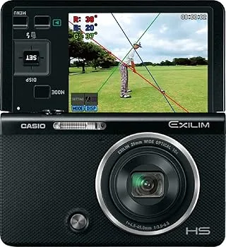 【中古】【39shop】CASIO★デジタルカメラ EXILIM 石川遼プロのスイングムービー内蔵 ゴルファー向けハイスピードカメラ EX-FC500SBK(非常に良い)