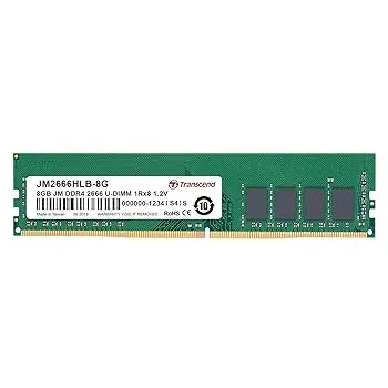 【中古】【39shop】Transcend★デスクトップPC用メモリ PC4-21300 DDR4-2666 8GB 288pin U-DIMM 1.2V CL19 無期限JM2666HLB-8G(良い)