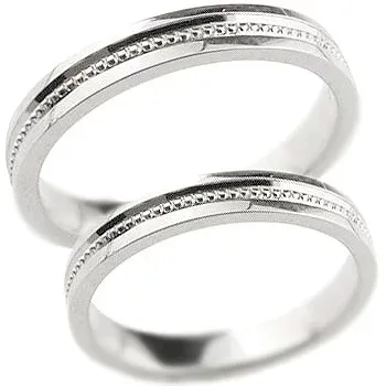 【10%OFFクーポンセール】プラチナ ペアリング 2個セット 結婚指輪 マリッジリング 地金 ミル打ち