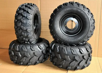 ATV バギー用 8インチチューブレスブロックタイヤ4本セットH-131