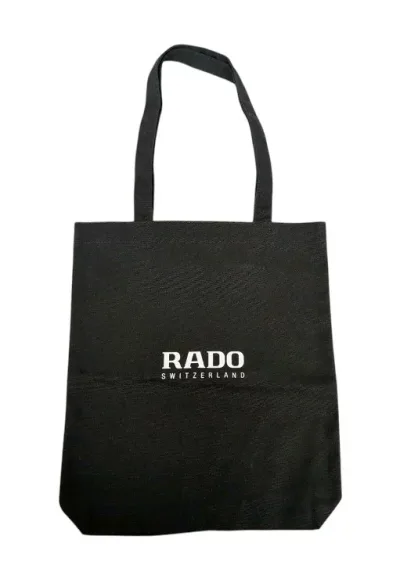 ラドー トートバッグ ノベルティ ブラック 黒 手提げ メンズ レディース キャンバス RADO 【中古】